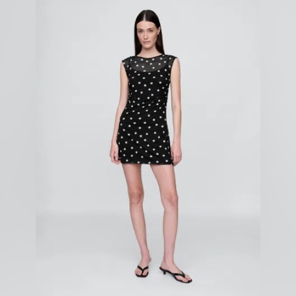 GAP Sheer Polka Dot Dress